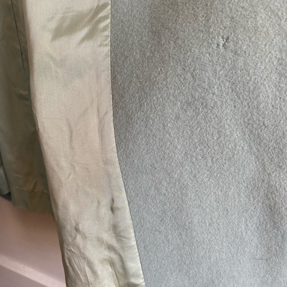 Vintage Powder Blue Faux Fur-Trimmed Women's Coat - Picture 6 of 8